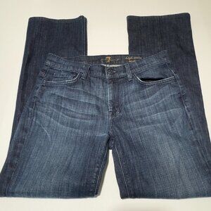 7 For All Mankind Jeans High Waist Bootcut Size 29 Medium Wash Stretch Inseam 29